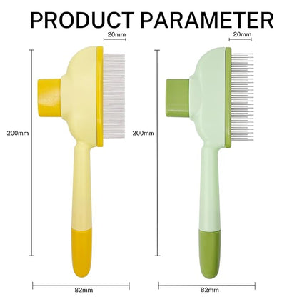 Flea Comb for Cats Dogs Brush for Shedding Pet Hair Removal Comb with Long &amp; Short Stainless Steel Teeth for Deshedding