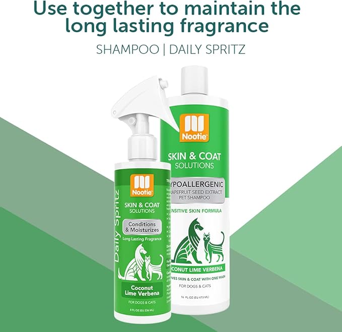 Nootie - Pet Shampoo for Sensitive Skin - Revitalizes Dry Skin &amp; Coat - Natural Ingredients - Gentle Dog Shampoo - Cleans &amp; Conditions