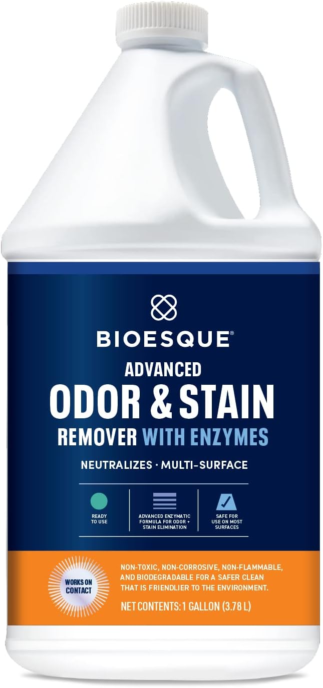 Bioesque Advanced Odor &amp; Stain Remover with Enzymes, 1 Gallon (Pack of 1)