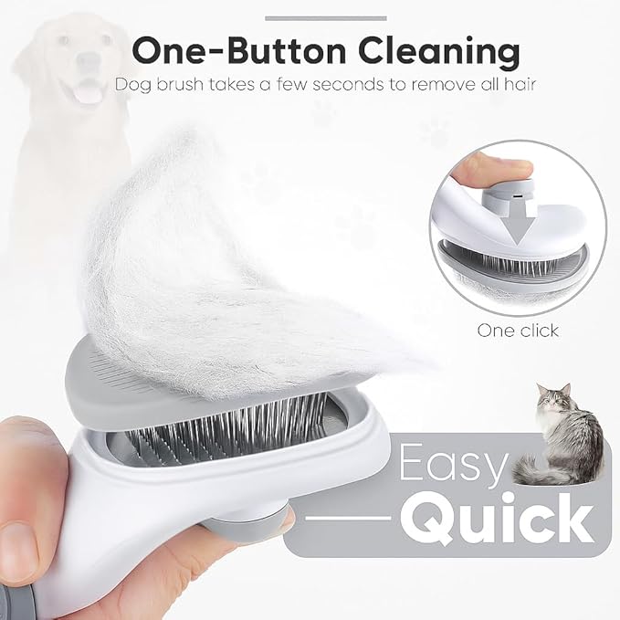 Namylya Cat Brush for Shedding &amp; Grooming – Slicker Brush for Dogs and Cats with Long Hair – Removes Tangles, Mats &amp; Loose Fur