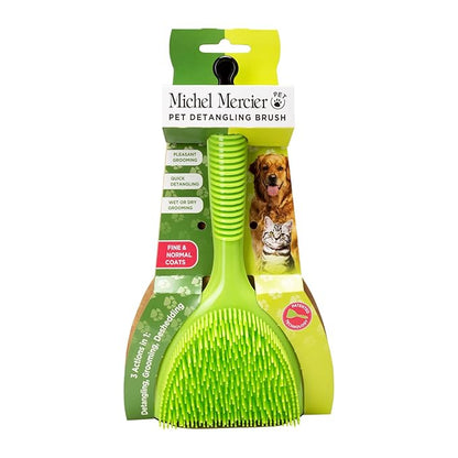 Michel Mercier Pet Detangling Brush - Fine or Normal Fur - Cat &amp; Dog Brush for Grooming, Detangling &amp; Deshedding - 1 pc