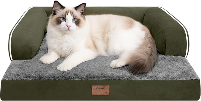Small Dog Bed and Cat Sofa Waterproof Orthopedic Dog Beds for Small Dogs Cat Bed Comfy Pet Couch Sofa Beds with Washable Removable Cover &amp; Non-Slip Bottom