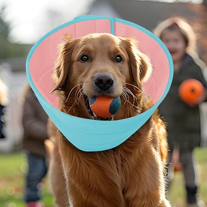 Dog Cone Soft Recovery Collars &amp; Cones After Surgery for Medium Large Dogs, Comfy Ecollars to Stop Licking, Adjustable, Dog Ecollars for Recovery Fabric: Soft Comfort, Ecollars of Shame Alternatives
