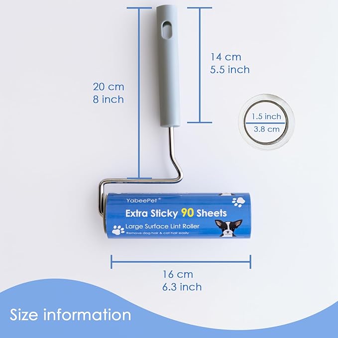 Extreme Sticky Large Surface Lint Roller, 6.3&
