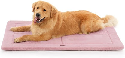MADE 4 PETS Dog Crate Pad Bed for Large Dogs, Washable &amp; Reversible, Anti-Slip Kennel Mat for Cozy Sleeping, Soft Fluffy Dog Bed for Indoor &amp; Outdoor Use, 41"x29", Pink