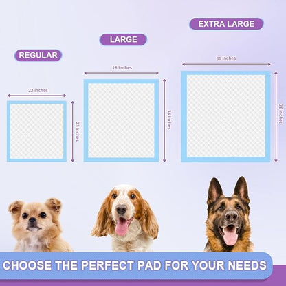 IMMCUTE Puppy Pee Pads 22"x23"-80Count | Dog Pee Training Pads Super Absorbent &amp; Leak-Proof | Disposable Pet Piddle and Potty Pads for Puppies | Dogs | Doggie| Cats | Rabbits