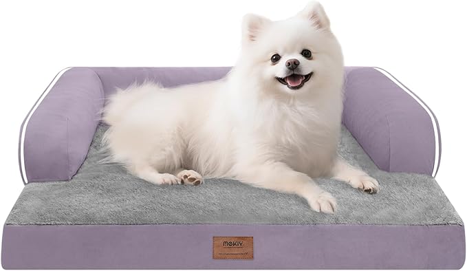 Small Dog Bed Orthopedic Washable Cat Bed Memory Foam Couch Sofa Comfy Pet Beds with Waterproof Removable Cover &amp; Non-Slip Bottom