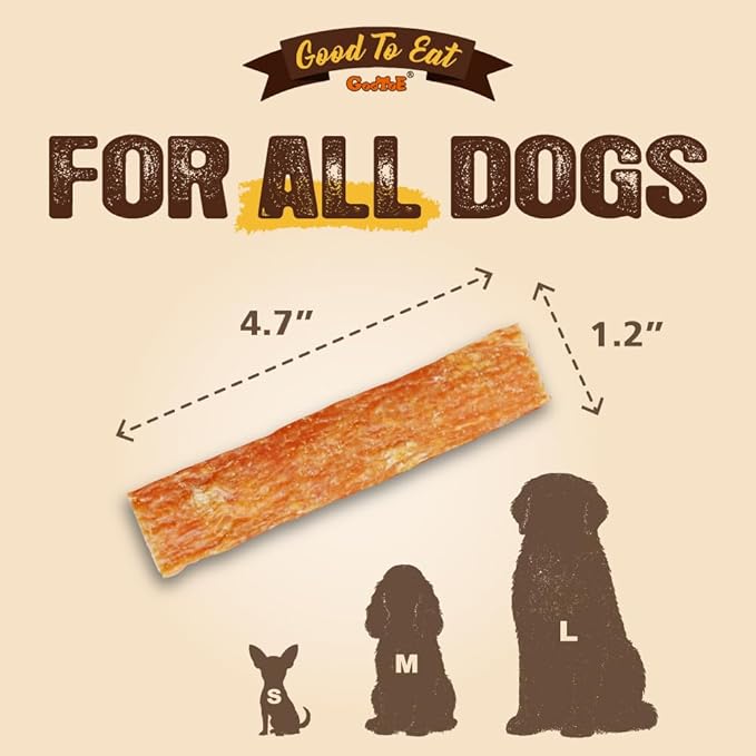 Gootoe Soft Chicken Jerky Cuts 1 lb, Dog Treats, All Natural, Hypoallergenic &amp; Grain-Free, High-Protein, Healthy &amp; Easily Digestible, Soft Texture, Resealable