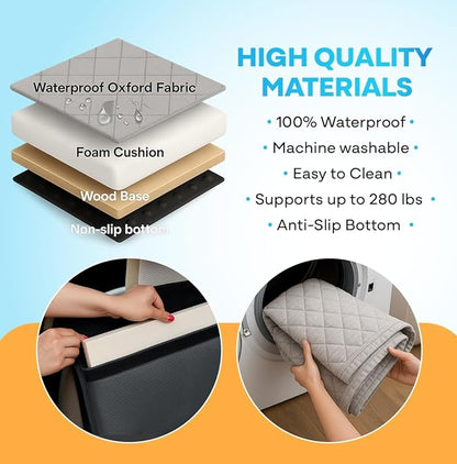 APetsPlanet Dog Car Seat Cover for Back Seat Hard Bottom - Waterproof Backseat Extender for Dogs - Pet Hammock for Car, Truck, SUV - Protector Bed with Mesh Window &amp; Storage - Gray, with Door Covers