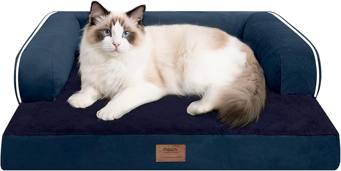 Small Dog Bed and Cat Sofa Waterproof Orthopedic Dog Beds for Small Dogs Cat Bed Comfy Pet Couch Sofa Beds with Washable Removable Cover &amp; Non-Slip Bottom