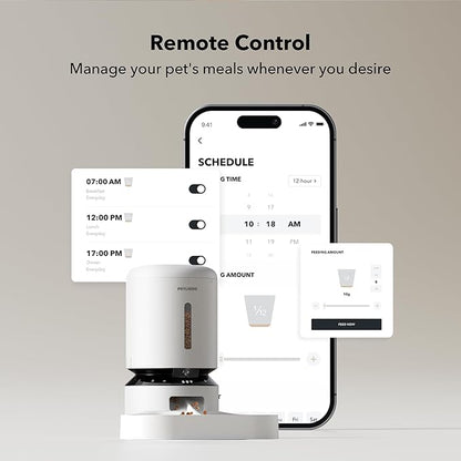 PETLIBRO Automatic Cat Feeder with Camera for Two Cats, 1080P HD Video with Night Vision, 5G WiFi Pet Feeder with Phone APP Control, 2-Way Audio for Cat &amp; Dog, Low Food &amp; Motion &amp; Sound Alerts