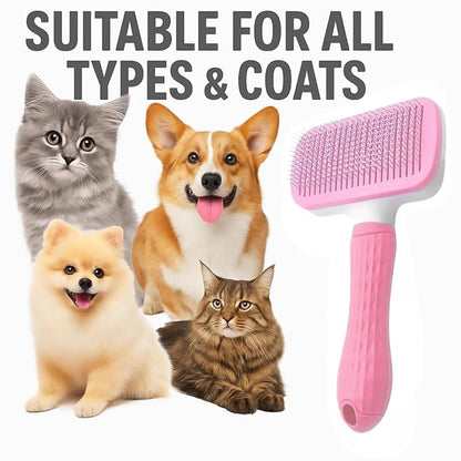 Namylya Cat Brush for Shedding &amp; Grooming – Slicker Brush for Dogs and Cats with Long Hair – Removes Tangles, Mats &amp; Loose Fur