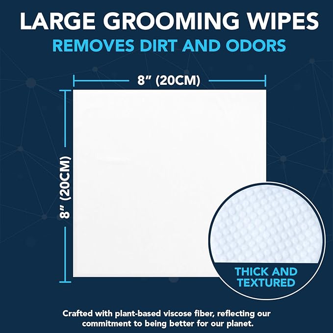 NOVEHA Dog Wipes - Odor Eliminating and Cleaning Grooming Wipes for Dog&