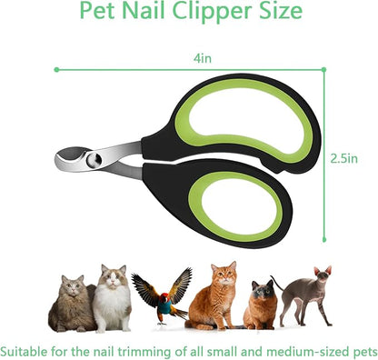 Cats &amp; Dogs Pets Nail Clippers &amp; Trimmers Rabbit Nail Clippers cat Nail Clippers for Indoor Cats cat Claw Clippers with Safety Guard Professional Grooming Tool for Cat Kitten(Green)