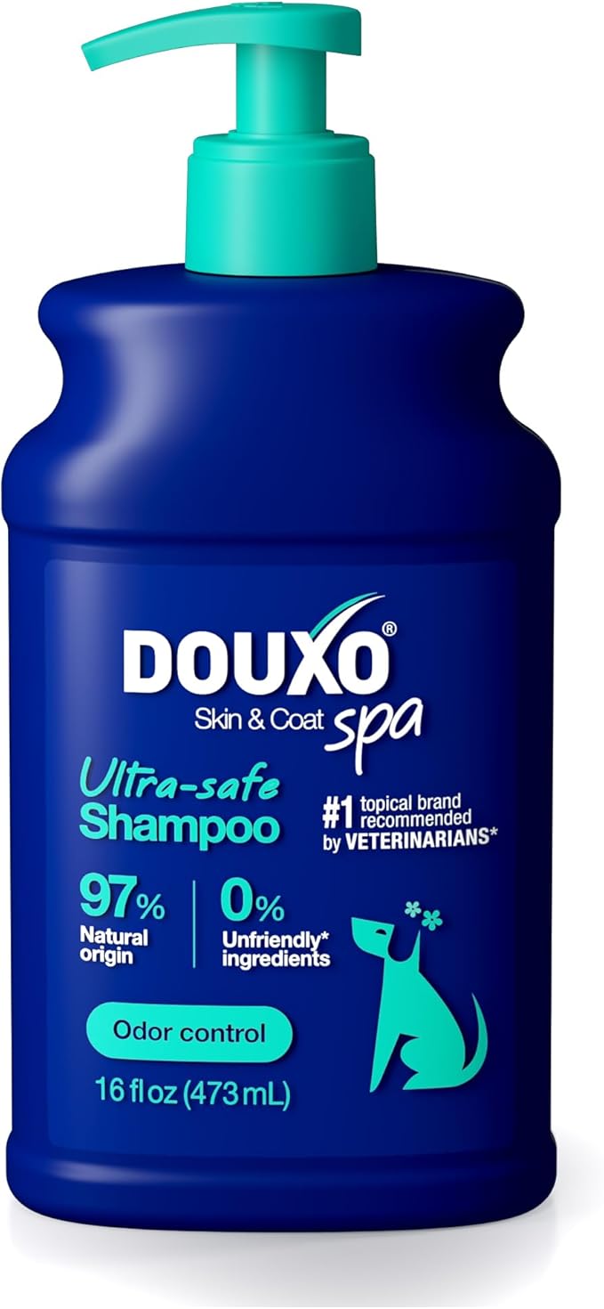 DOUXO® Skin &amp; Coat SPA - Ultra-Safe Odor Control Dog Shampoo for Smelly Dogs, 16 fl oz, Cleans and Hydrates The Skin, Removes Odor, Leaves The Coat Soft and Smelling Great, Skin-Friendly Formula