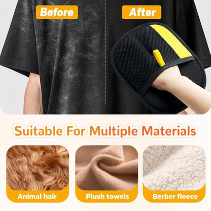 Pet Hair Removal Glove 2 Pcs, Cat &amp; Dog Reusable Electrostatic Gloves Pet Hair 2025 New Upgrade,Grooming Pet Hair Remover Tool, Reusable Quick De-Shedding Gloves for Couch、 Clothing、Carpet,、Car Seats