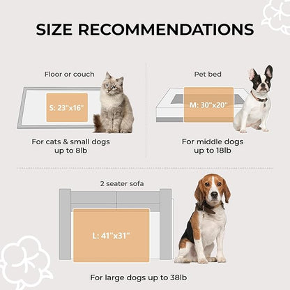 Luciphia 1 Pack 3 Calming Dog Blanket Fluffy Premium Fleece Pet Blankets Soft Sherpa Throw for Dogs Puppy Cat Grey/Beige/HazeBlue Small (23" x16")