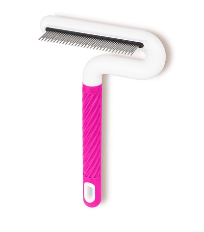 Pet Flea Comb for Dogs &amp; Cats - Grooming Tool with Long &amp; Short Steel Teeth, Safely Removes Tangles and Knots, Gentle Detangling Brush for Pet Hair (TG2044)