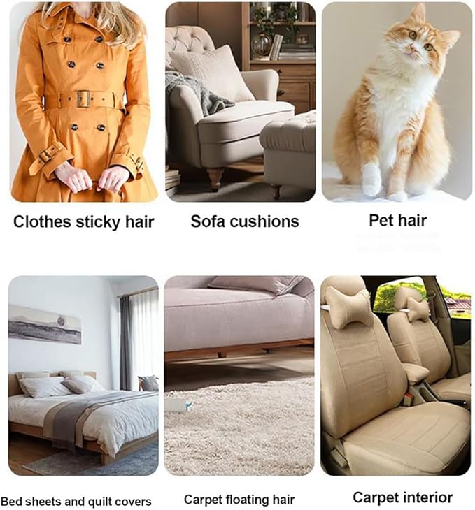 2025 New Upgraded Electrostatic Pet Hair Removal Gloves - Reusable Cat Hair Remover &amp; Dog Hair Removal Mitt with Elastic Cuff &amp; Finger Loops for Furniture, Bedding, Car (1pcs)