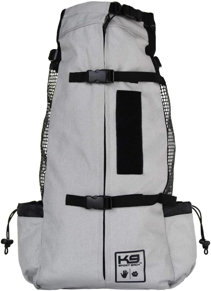 K9 Sport Sack Air 2 - Small, Light Grey - Ideal for Dogs with 13-16” Back Length - Durable, Breathable Backpack-Style Carrier - Perfect for Walks, Short Hikes &amp; Public Transportation