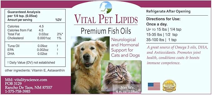 Vital Pet Lipids for Cats &amp; Dogs 4oz