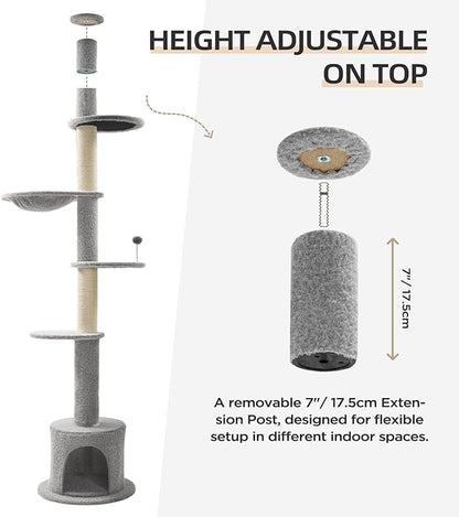 Made4Pets Floor to Ceiling Cat Tree 93-106&