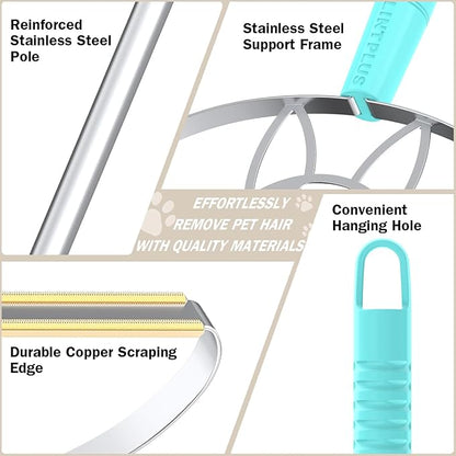 63“Ultra Long Carpet Rake by LINTPLUS-Heavy Duty Carpet Scraper &amp; Pet Hair Remover for Deep Cleaning, Efficient Dog Hair Remover for Carpets,Rugs,Furniture-Durable Carpet Rake for Home Use