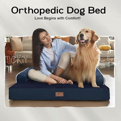 Small Dog Bed Orthopedic Washable Cat Bed Memory Foam Couch Sofa Comfy Pet Beds with Waterproof Removable Cover &amp; Non-Slip Bottom