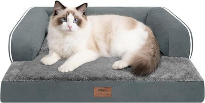 Small Dog Bed and Cat Sofa Waterproof Orthopedic Dog Beds for Small Dogs Cat Bed Comfy Pet Couch Sofa Beds with Washable Removable Cover &amp; Non-Slip Bottom