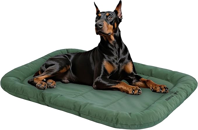 KHONSU PET Durable Dog Bed Tough and Tear Proof Dog Crate Bed, 800lbs Tear Strength PVC-Backed Waterproof Ped Bed Mat Indoor &amp; Outdoor Use for Dogs up to 110 lbs