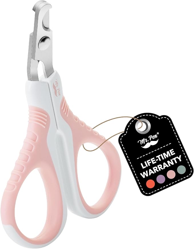 Mr. Pen Cat Nail Trimmer - Pink Cat Claw Clipper for Kittens &amp; Small Dogs
