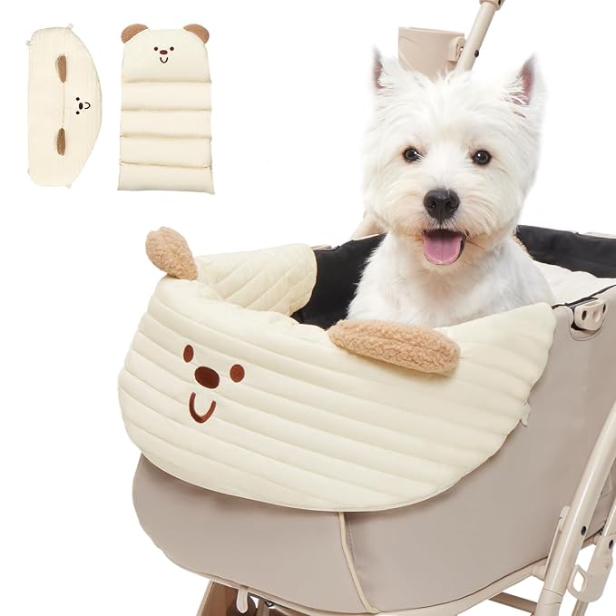 Dog Stroller Cushion &amp; Mat, Pet Stroller Cushion for Dogs &amp; Cats, Ideal Pet Accessories for Comfortable Rides
