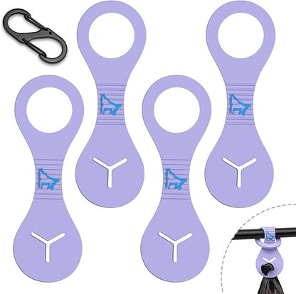 PuppyDoggy Dog Poop Bag Holder for Leash Waste Bag Carrier Dog Poop Bag Dispenser for Walking Running Bicycle Accessory 4 Pieces