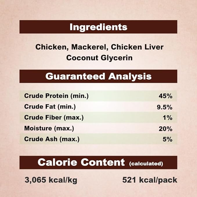 Afreschi Natural Cat Treats Chicken &amp; Mackerel Star Shape 6 oz, All-Natural, High-Protein, Grain-Free, Healthy, Low-Fat, Easily Digestible
