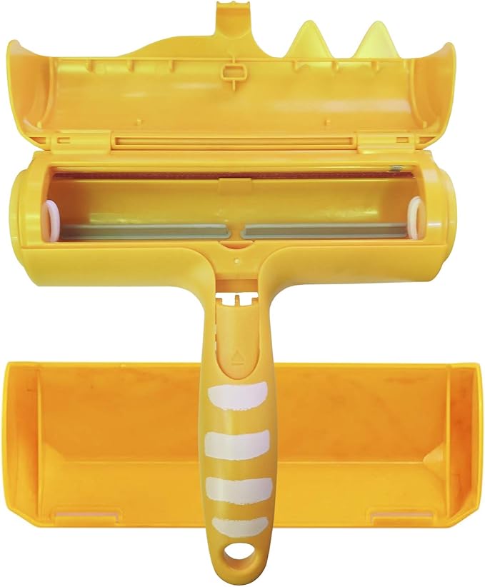 Pet Hair Remover Roller - Lint Roller for pet Hair - Self Cleaning Dog &amp; Cat Hair Remover - Remove Dog, Cat Hair from Furniture, Carpets, Bedding, Clothing and More. Orange