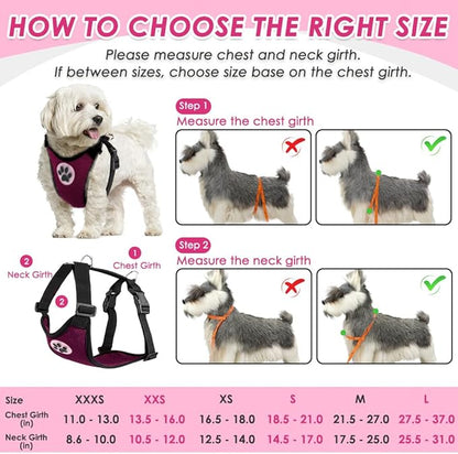 SlowTon Dog Seat Belt Harness for Car, Dog Car Harness Adjustable Mesh Breathable &amp; Dog Seatbelt Safety Tether with Elastic Bungee for Small Medium Large Pets(Burgundy, Single Clip, L)