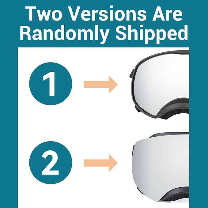 NAMSAN Dog Goggles for Large Dogs, Wide Eyecup &amp; Soft Frame, Anti-UV Sunglasses for Dogs Medium to Large Breed, Driving Dog Eye Protection, Windproof Dustproof, Adjustable, Reflect Silver Lens