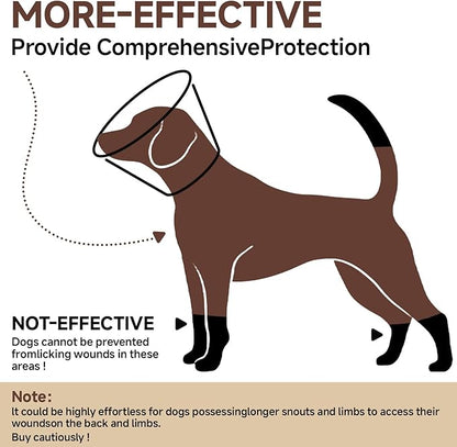 Dog Cone Collar XL, Soft Cones for Large Medium Small Dogs,Adjustable Dog Cone Alternative to Stop Licking, Comfy Elizabethan Collar for After Surgery Wound Healing &amp; Hot Spots Brown
