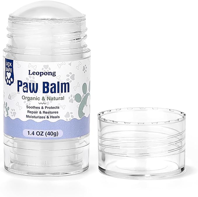 Dog Paw Balm, Moisturizer &amp; Protection for Cracked Dry &amp; Damaged Paws, Nose &amp; Elbows Natural Lick Safe Dog Nose Balm
