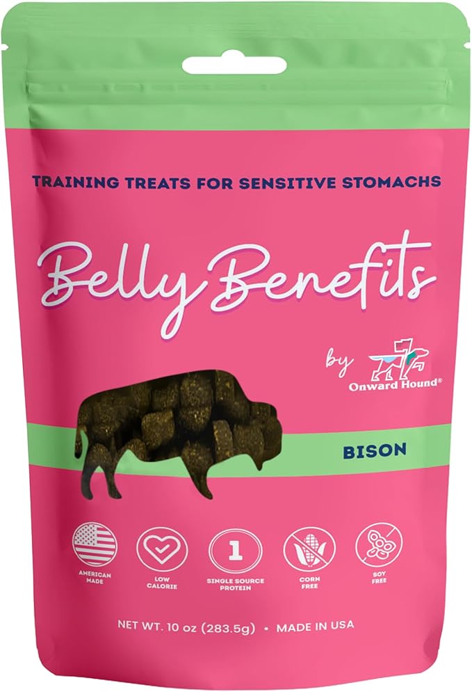Training Treats for Dogs - Soft Bison - Low Calorie Dog Training Treats for Sensitive Stomachs with Single Source Premium Protein, Corn Free, &amp; Soy Free Formula - 10 oz