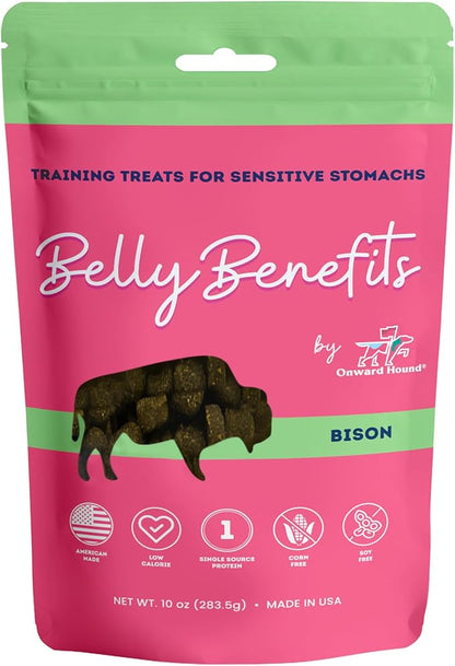 Training Treats for Dogs - Soft Bison - Low Calorie Dog Training Treats for Sensitive Stomachs with Single Source Premium Protein, Corn Free, &amp; Soy Free Formula - 10 oz