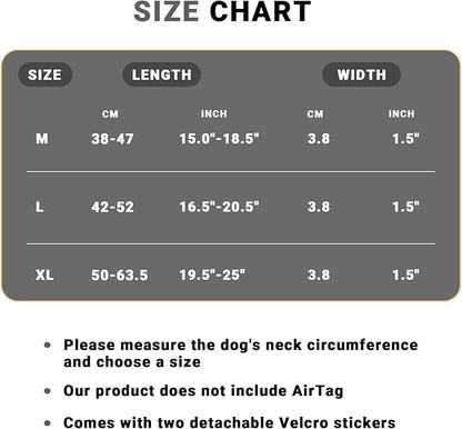 Tactical AirTag Dog Collar Leash Set - Heavy Duty, Adjustable GPS Collar Compatible with Apple AirTag, with Holder &amp; Control Handle for Medium/Large Dogs [Black, XL]