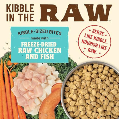 Primal Kibble in The Raw, Freeze Dried Cat Food, Chicken &amp; Fish, Scoop &amp; Serve, Made with Raw Protein, Whole Ingredient Nutrition, Crafted in The USA, Dry Cat Food, 24 Ounce (1.5 lb) Bag