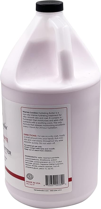 Warren London - Hydrating Butter and Leave-in Conditioner for Dogs Skin and Coat - Pomegranate &amp; Acai - 1gal