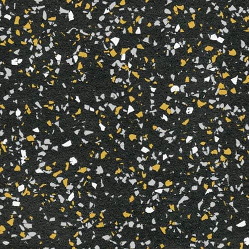 American Floor Mats Extreme Rubber Gym Tiles - 1 Inch Thick, Sound Absorbing, 35% Gold/Grey/White, 2&