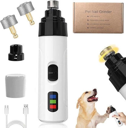 Silent Groom Pro Nail Grinder, 2025 New Electric Dog Nail Trimmer, Pet Nail Grinder for Dogs Cats, Rechargeable Dog Nail Clippers, Pet Paws Grooming &amp; Smoothing Tool