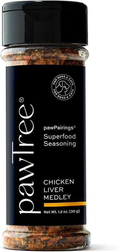 pawTree Healthy Food Toppers for Dogs &amp; Cats - Appetite Booster with Freeze-Dried Proteins. Delicious Pet Food Seasonings and Flavor Enhancer for Picky Eaters &amp; Appetite Stimulation (Chicken Medley)