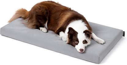 Cybarmour Indestructible Dog Bed - Outdoor Waterproof Chew Proof Dog Crate Pad - Orthopedic Kennel Mat for Aggressive Chewers - Large Breeds &amp; Fits 36-Inch Crate - 35"x22", Limestone