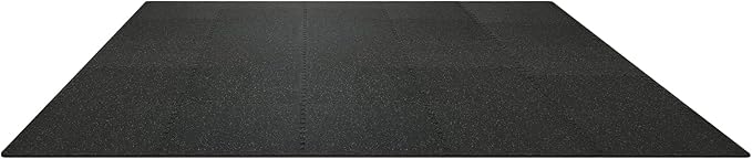 VEVOR 0.56 inch Thick 25 PCS 100 sq.ft Gym Floor Mats, 25" x 25" EVA Foam &amp; Rubber Gym Flooring Workout Floor Mats, Waterproof Exercise Puzzle Flooring for Gym, Home, Garage, Baseme