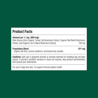 Standard Process Mushroom Complex for Dogs &amp; Cats - Immune Support Supplement with Bovine Colostrum - Lion&